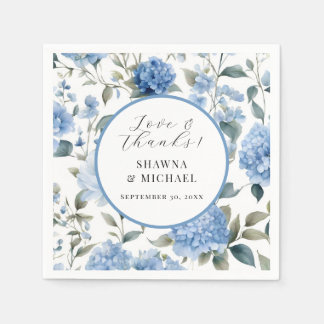 Guardanapo De Papel Primavera Floral Moderno Elegante Azul n Casamento