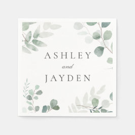 Guardanapo De Papel Primavera Greenery Casamento ou festa de noivado