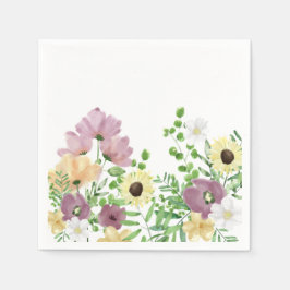 Guardanapo De Papel Primavera Verão Aquarela Jardim Botânico Floral