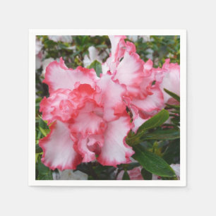 Guardanapo De Papel Primavera vermelho e branco dobro das azáleas