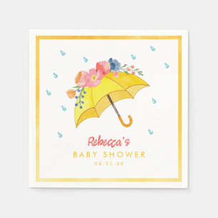 Guardanapo De Papel Primavera Watercolor Floral Chá de fraldas Napkins