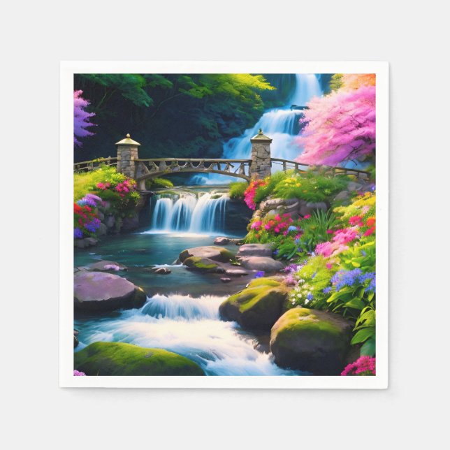 Guardanapo De Papel Primavera Waterfall 1 (Frente)