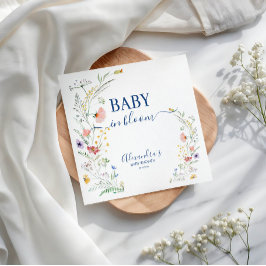 Guardanapo De Papel Primavera Wildflower Baby in Bloom Chá de fraldas