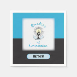 Guardanapo De Papel Primeira Comunhão, Taça Azul