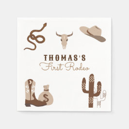 Guardanapo De Papel Primeira Festa de aniversário Rodeo Cowboy