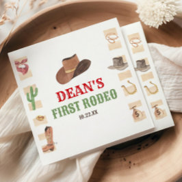 Guardanapo De Papel Primeira Festa de aniversário Rodeo Cowboy 1 rua