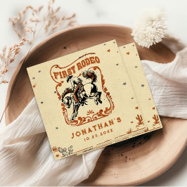 Guardanapo De Papel Primeira Festa de aniversário Rodeo Western Cowboy