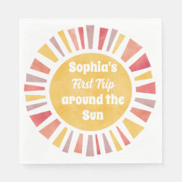 Guardanapo De Papel Primeira Viagem ao redor do Sol Baloes Para Menina