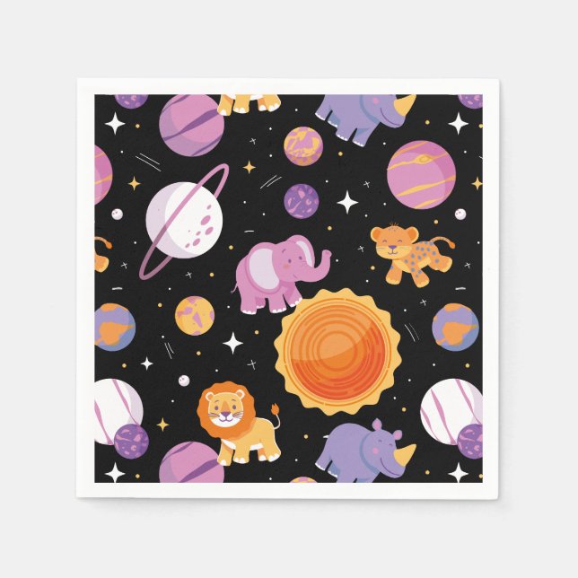 Guardanapo De Papel Primeira viagem ao redor dos animais Sen safari no (Frente)