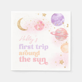 Guardanapo De Papel Primeira viagem da garota ao redor do Sol Napkins