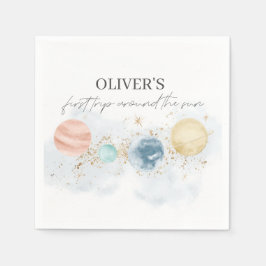 Guardanapo De Papel Primeira viagem em torno do papel solar Napkins