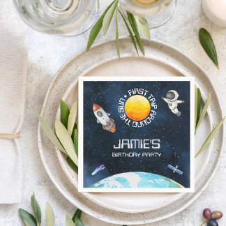 Guardanapo De Papel Primeira Viagem Em Torno Do primeiro aniversario D