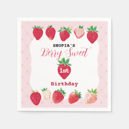 Guardanapo De Papel Primeiro aniversario Berry Sweet