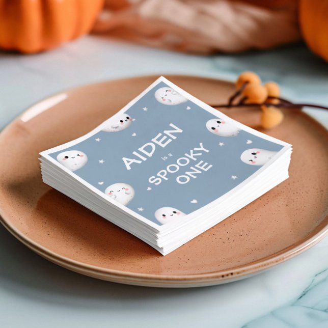 Guardanapo De Papel Primeiro aniversario Bonito de Um Menino de Hallow (Criador carregado)