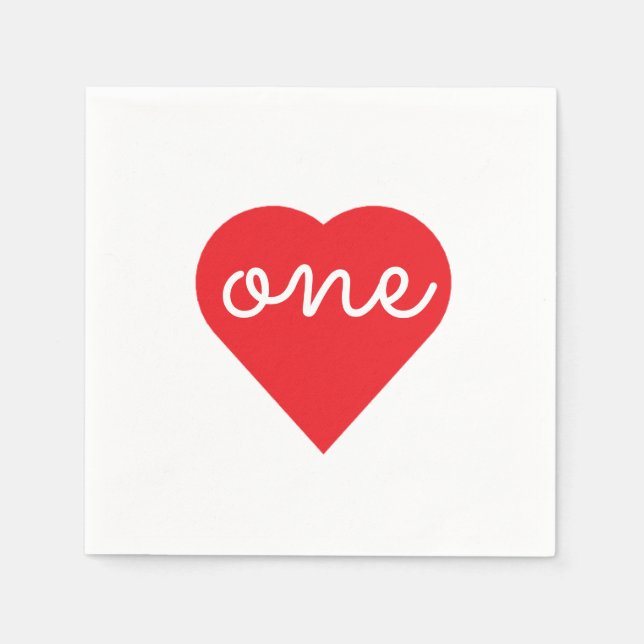 Guardanapo De Papel Primeiro aniversario cardíaco (Frente)