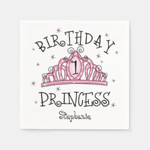 Guardanapo De Papel Primeiro aniversario da princesa da tiara