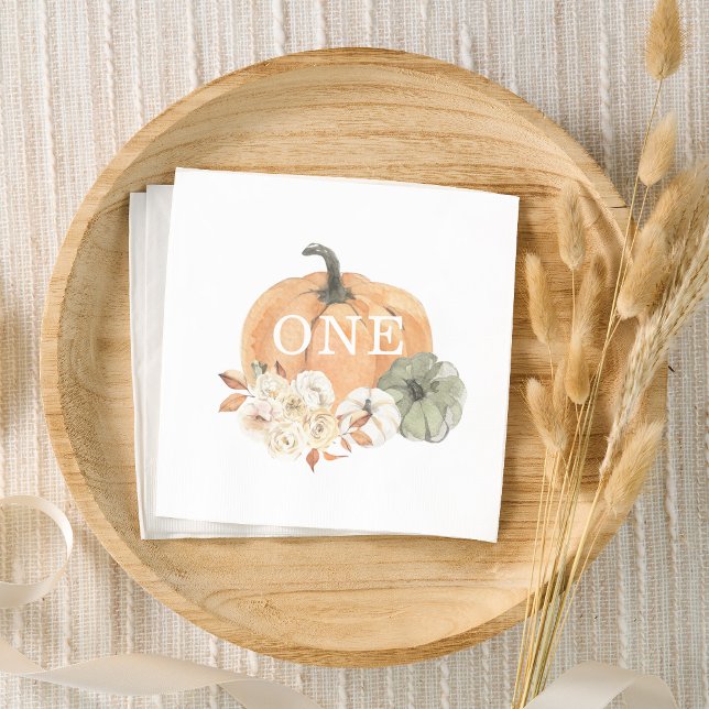 Guardanapo De Papel Primeiro aniversario de abóbora (Criador carregado)