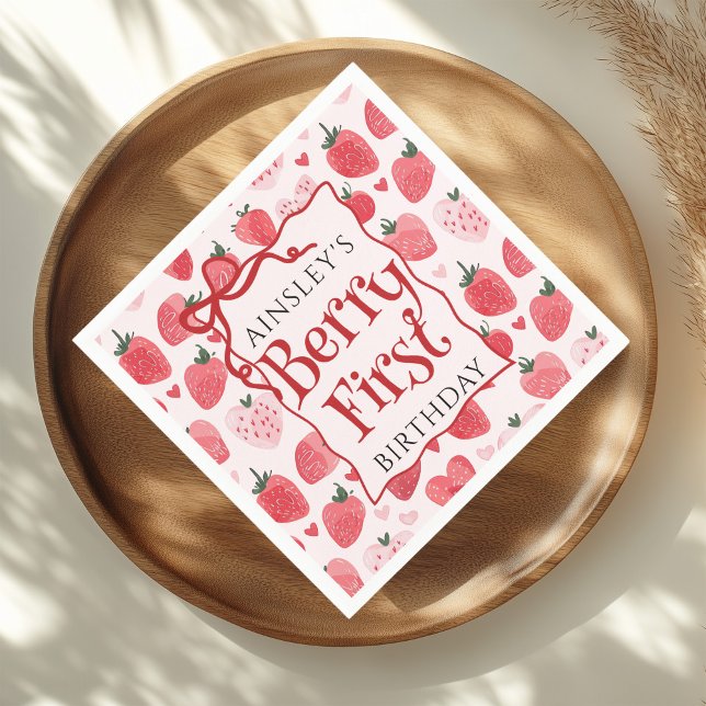 Guardanapo De Papel Primeiro aniversario de Arco rosa do primeiro coqu (Criador carregado)