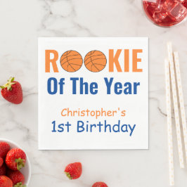 Guardanapo De Papel Primeiro aniversario de basquete Rookie Napkins