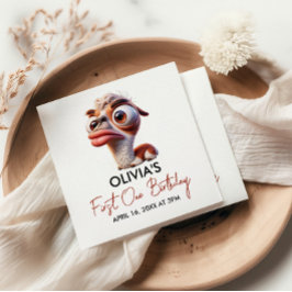 Guardanapo De Papel Primeiro aniversario de Caricatura Engraçado Llama