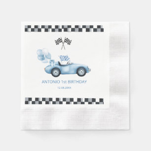 Guardanapo De Papel Primeiro aniversario de Carro de Corrida de Água