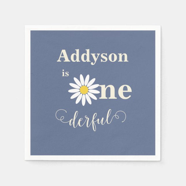 Guardanapo De Papel Primeiro aniversário de Daisy Maravilhoso (Frente)