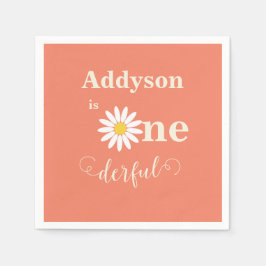 Guardanapo De Papel Primeiro aniversário de Daisy Maravilhoso