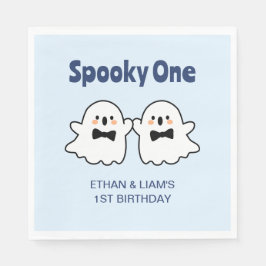 Guardanapo De Papel Primeiro aniversario de Dia das Bruxas de Gêmeos B