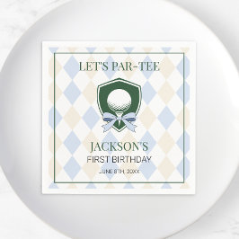 Guardanapo De Papel Primeiro aniversario de Esportes de Golfe Azul Men