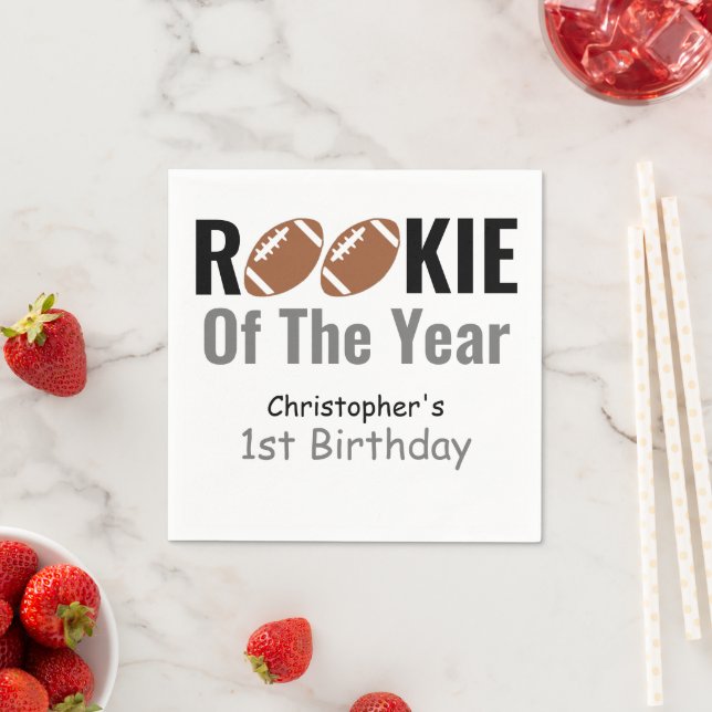 Guardanapo De Papel Primeiro aniversario de futebol da Rookie (Insitu)