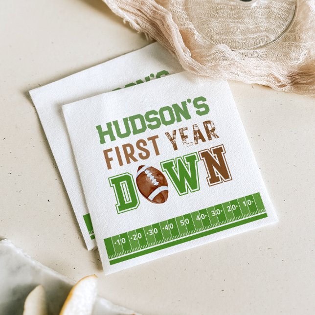 Guardanapo De Papel Primeiro aniversario De Futebol No Primeiro Ano (Criador carregado)