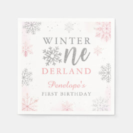 Guardanapo De Papel Primeiro aniversario de inverno Onederland de Silv