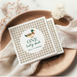 Guardanapo De Papel Primeiro aniversário de um Duque Sortudo