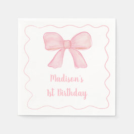 Guardanapo De Papel Primeiro Aniversário do Arco Rosa