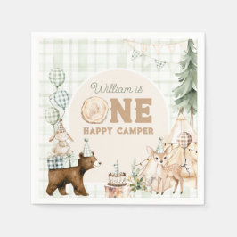Guardanapo De Papel Primeiro Aniversário do Camper Feliz