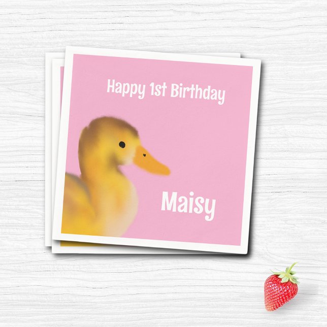 Guardanapo De Papel Primeiro Aniversário do Duckup (Criador carregado)