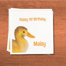 Guardanapo De Papel Primeiro Aniversário do Duckup
