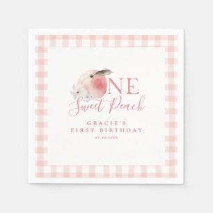 Guardanapo De Papel Primeiro Aniversário do Peach Doce