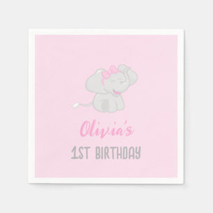 Guardanapo De Papel Primeiro aniversario Elefante Bonito