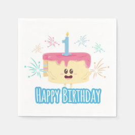 Guardanapo De Papel Primeiro aniversario Feliz