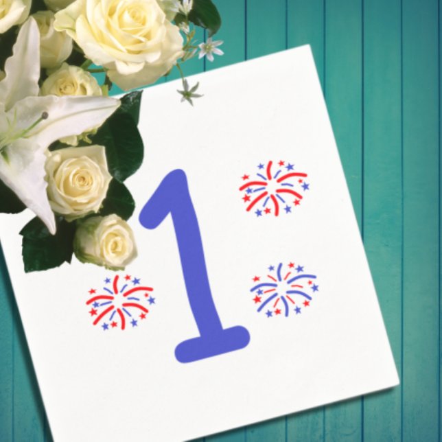 Guardanapo De Papel Primeiro aniversario Firework (Criador carregado)