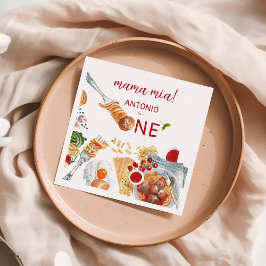 Guardanapo De Papel Primeiro aniversario Italiano de Aquarela