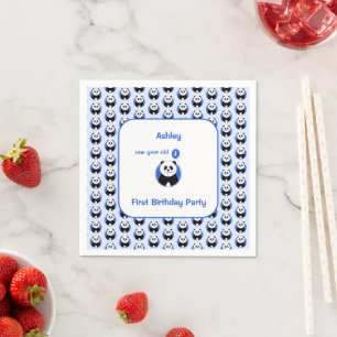 Guardanapo De Papel primeiro aniversario panda festa para crianças