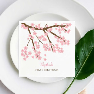 Guardanapo De Papel Primeiro Aniversário Primavera Cherry Blossomo Flo