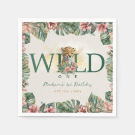 Guardanapo De Papel Primeiro aniversario Selvagem de Um Animal Guepard