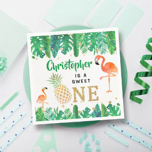 Guardanapo De Papel Primeiro aniversario Tropical Summer Beach Luau Bo
