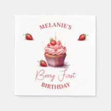 Primeiro Cupcake de Aniversário do Berry Personali