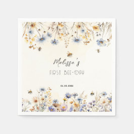 Guardanapo De Papel Primeiro Dia da Abelha - Floral 1º Aniversário