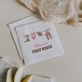 Guardanapo De Papel Primeiro primeiro aniversario Rodeo Western Cowboy