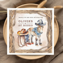 Primeiro RODEIO | Menino Cowboy Aniversário de 1 A